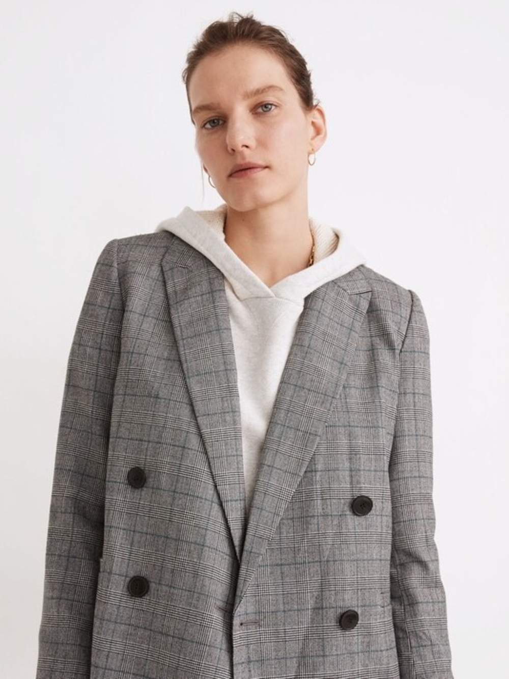 Madewell Glen Plaid Double-Breasted Caldwell Blazer: Peaked Lapel Edition